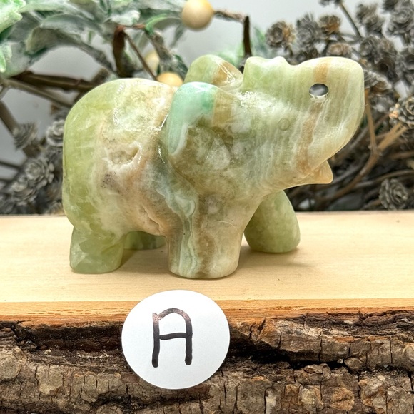 Caribbean Calcite Elephant Carvings - Picture 3 of 11